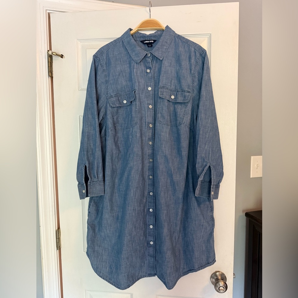 Lands end Chambray denim dress size 2x